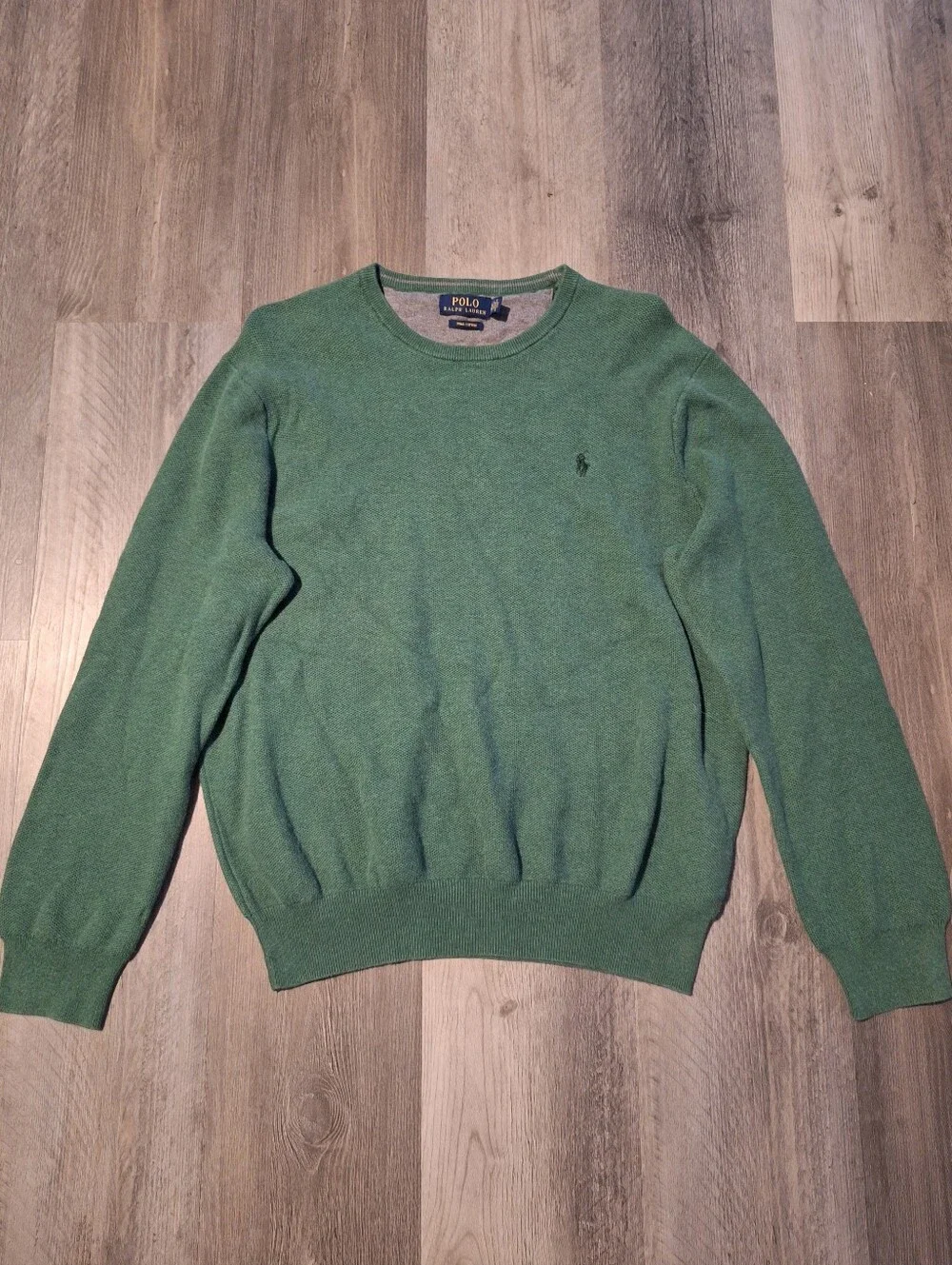 Polo by Ralph Lauren Heathered Green Crewneck Sweater